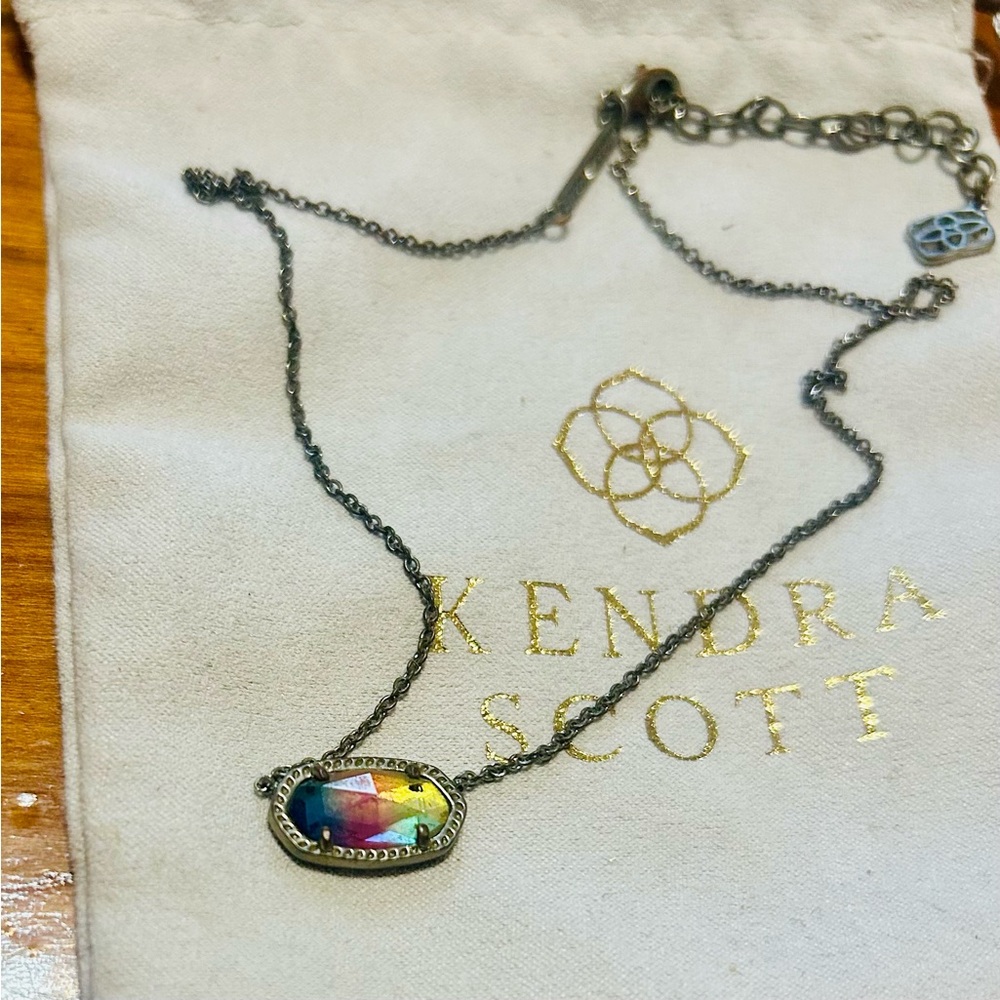 Kendra Scott Silver Watercolor Necklace
